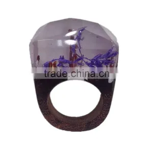 Fashion Forest Natural Wood Resin High-quality Handcraft Ring ,OEM Original Ring Big Brand thumbnail-5