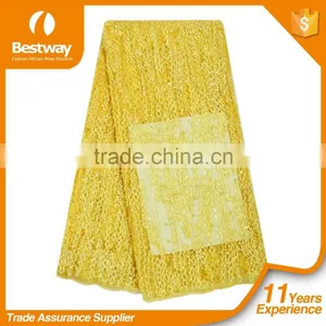 Plain Color African Lace Fabrics Fancy Beautiful Embroidered Dress French Lace With Big Beads FL0248 thumbnail-5
