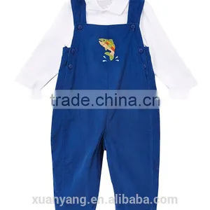 Spring Autumn Baby Girl or Boy Clothes Cotton Boutique Suspender Trousers Baby Boys Girls Clothes Sets Infant Clothing Set thumbnail-1
