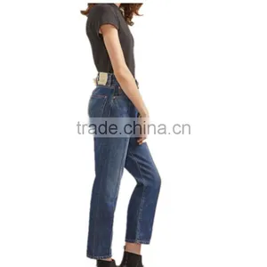 Women High Quality Urban Star Jeans High Waist Distressed Loose Straight Legs Seven Minutes Ladies Jeans thumbnail-3