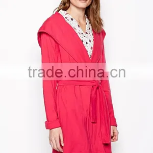Rose Pink Blank Women Hooded Pajamas thumbnail-1