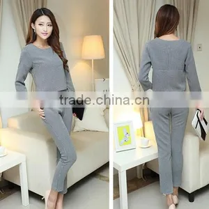 DY1222W 2015 Europea New Hot Sale Ladies Top and Pants Set Outfits thumbnail-2
