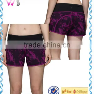 Dry- Fit / Lycra Compression Printing Stitching Women Fitness Shorts thumbnail-3