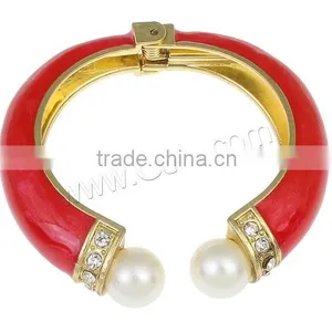 Glass Pearl Zinc Alloy Children Bangle Kids Plastic Bracelet Jewelry Bracelet thumbnail-4