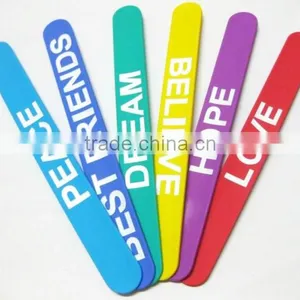 Letters Design Logo Print Advertising Fashion Silicone Snap Bands thumbnail-4