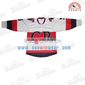 100% Polyester Full Dye Sublimation Hockey Jersey thumbnail-3