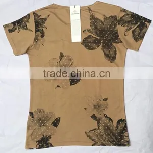 Men Full Flower Print Cotton Polyester Pocketed T-Shirts thumbnail-2