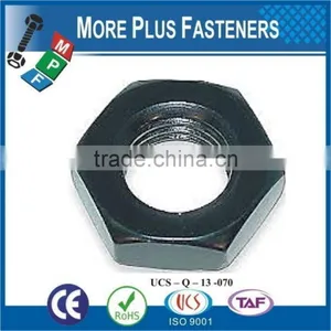 Made in Taiwan Alloy Heavy Zinc Finish Steel Hex Jam Nut thumbnail-2
