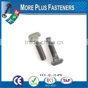 Made In Taiwan Stainless Steel Black Oxide Bright Zinc Plated Tee Head Bolt thumbnail-4
