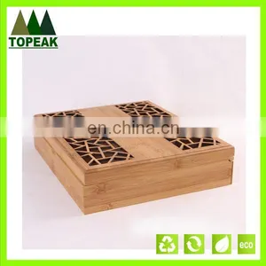 Pretty Pattern Hollow Custom Logo Printing Wooden Box Packaging Box thumbnail-1