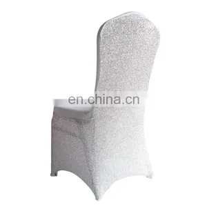 Wholesale Wedding Party Polyester Universal Chair Cover White thumbnail-1