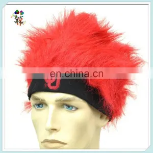 Patriotic Colors Team Sports Fan Cheap Party Synthetic Wigs With Headband HPC-0031 thumbnail-3