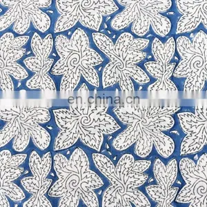 New Latest Flower Prints On 100% Cotton Material Cotton Hand Block Print Fabric thumbnail-3
