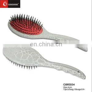 Blue Color Paddle Brush, Plastic Round Cushion Hair Brush thumbnail-5