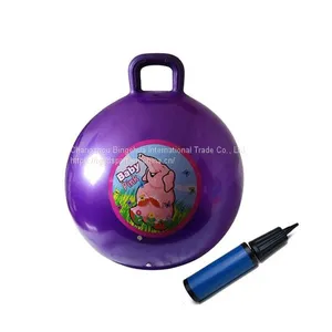 Inflatable Colorful Fitness Jumping Ball With Handle thumbnail-1