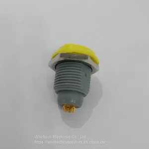 Push Pull Plastic 40 Degree Circular Connectors 6pin With Yellow Nuts thumbnail-1