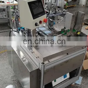 Automatic Ultrasonic N95 Mask Inner Ear Loop Spot Welding Machine Flat Face Mask Ear Loop Welding Machine thumbnail-4