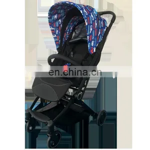 2021 China Manufacturer High Landscape Luxury Foldable Reversible Auto Baby Pram Automatic Baby Stroller For Sale thumbnail-6