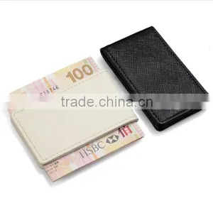 Saffiano Leather Magnetic Money Clip Holder Cash Clip With Hidden Magnetic thumbnail-3