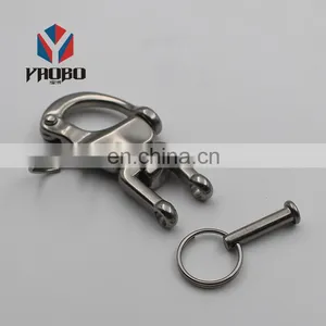 Sailing Boat Stainless Steel Quick Release Captive Pin Jaw Eye Shackle Bail Rigging Clip Clevis Jaw Swivel Snap Shackle thumbnail-5