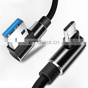 High Quality 90 Degree Quick Charger Usb Cable Fast Charging Type C Data Cables For IPhone/Android thumbnail-1