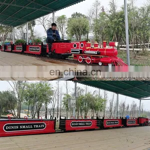 Customized Track Tourist Mini Steam Amusement Park Electric Battery Operated Train Rides for Sale thumbnail-2