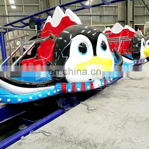 Family Roller Coaster Penguin Spinning Car Amusement Theme Park Rail Road Rides for Sale thumbnail-1