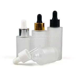 30ml Pink Color Cute Dropper Glass Bottle With Plastic Dropper Ring Cosmetic Packaging for Essential Serum Oil Products thumbnail-3