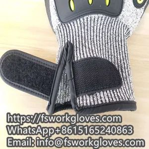 TPR Cut Resistant Anti Cut Anti Impact Gloves Anti Vibration Gloves Guantes de Impacto thumbnail-5