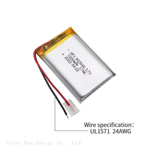 Professional Customize UFX 803040 1000mAh 3.7V Small Rechargeable Battery for Eye Massager Wearable Digitals thumbnail-4