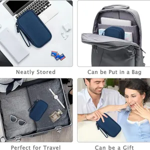 Portable Waterproof Double Layers Storage Bag for Cable, Charger,Etc. thumbnail-5