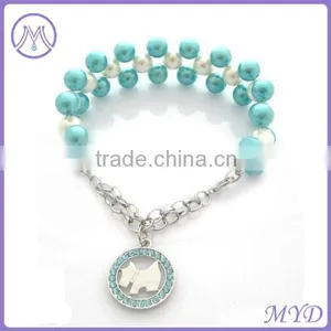 Wholesale Pearl Pet Jewlery Dog Jewelry Rhinestone Blue Charm thumbnail-1