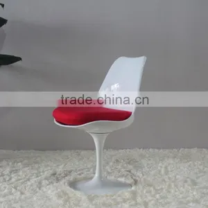 Saarinen Dining Room Furniture White Tulip Side Chair Swivel Chair thumbnail-3