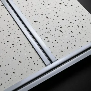 Mineral Fiber Ceiling Tiles Acoustic Ceiling Panels for Office Sound Insulation Decoration Rockwool Ceiling Board Mineral Fiber Ceiling Tile thumbnail-3