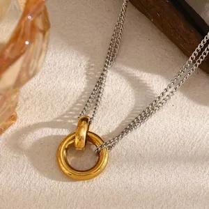 Custom Pendant Necklace 316L Stainless Steel - Anti-Tarnish, 18K PVD Plated, Low MOQ Wholesale thumbnail-4
