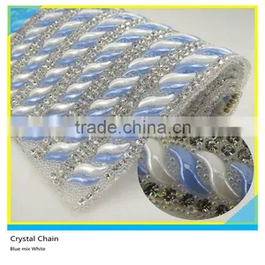 24*40 cm Blue Mix White Ceramic Glue Adhesive Sheets Wholesale thumbnail-1