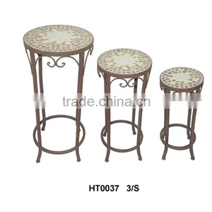 New Design Wrought Iron Mosaic Plant Pot Stand Garden Sets Decoration thumbnail-1