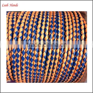 10mm Flat Braided Leather Cord for Curtain Cord Manufactory thumbnail-1