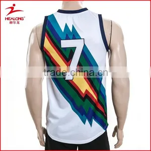 Custom Sublimation Printing Singlet Rugby Sleeveless Jersey Wholesales thumbnail-2