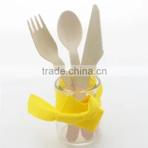 6.5 Inch Wooden Cultery/Mini Wooden Spoon /Cheap Fork Spoon thumbnail-1