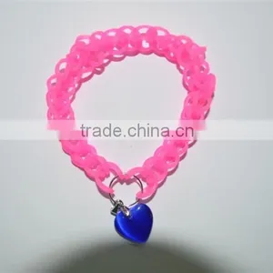 Beautiful Lady Silicone Rainbow Braid Wrist With Many Colors thumbnail-4