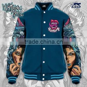 Fashion Sublimated College Varsity Baseball Jackets Wholesale thumbnail-1