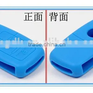 High Quality Silicone Car Key Case for vw 3 Button Key Cover in Navy Blue for Silicone Key Case thumbnail-1