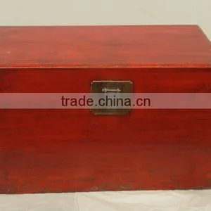 Chinese Antique Red Chest thumbnail-1