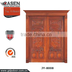 Luxury Teak Double Wood Room Door Design for Villas thumbnail-1