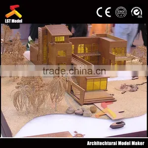 Modern House Scale Models Maker With LED Lighting thumbnail-4