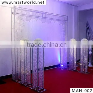 Wedding Crystal With Metal Arch Design Sale in India for Wedding Stage Decoration Wedding Decoration(MAH-002) Quality Choice thumbnail-1