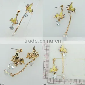 Butterfly Gold Simple Design Crystal Jewelry Cuff Earring E1591 thumbnail-2