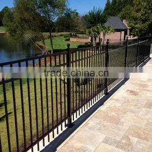 Wood Grain Powder Coating Aluminum Fence thumbnail-2
