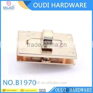 New Design Company Requare Own Zinc Alloy Custom Square Handbag Lock thumbnail-1